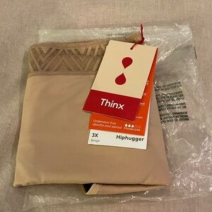 Thinx Beige Hiphugger Size 3X Period Underwear